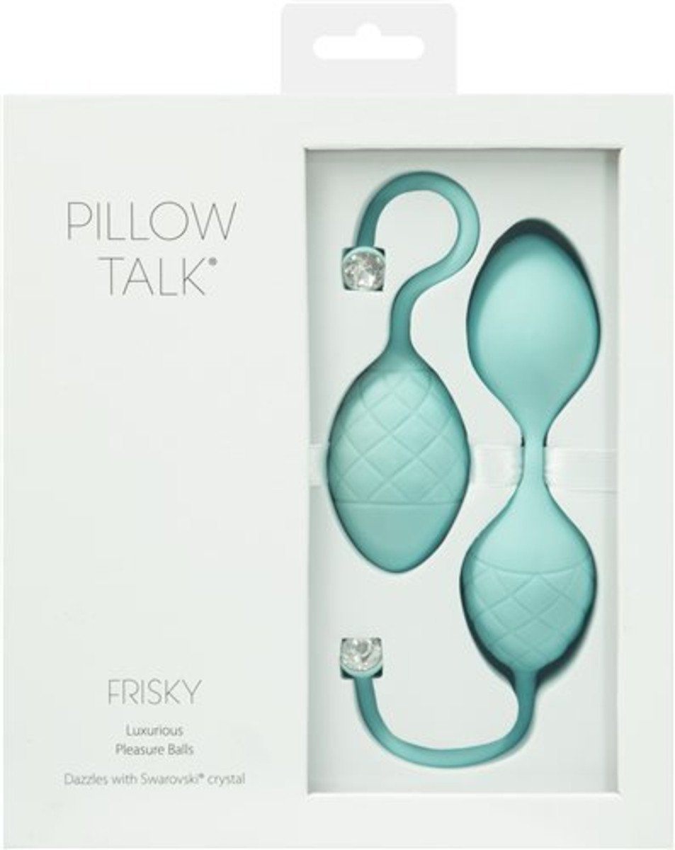 Pillow Talk Frisky Kegel Balls in Teal Kegel Balls - Tophatter Daily Deals