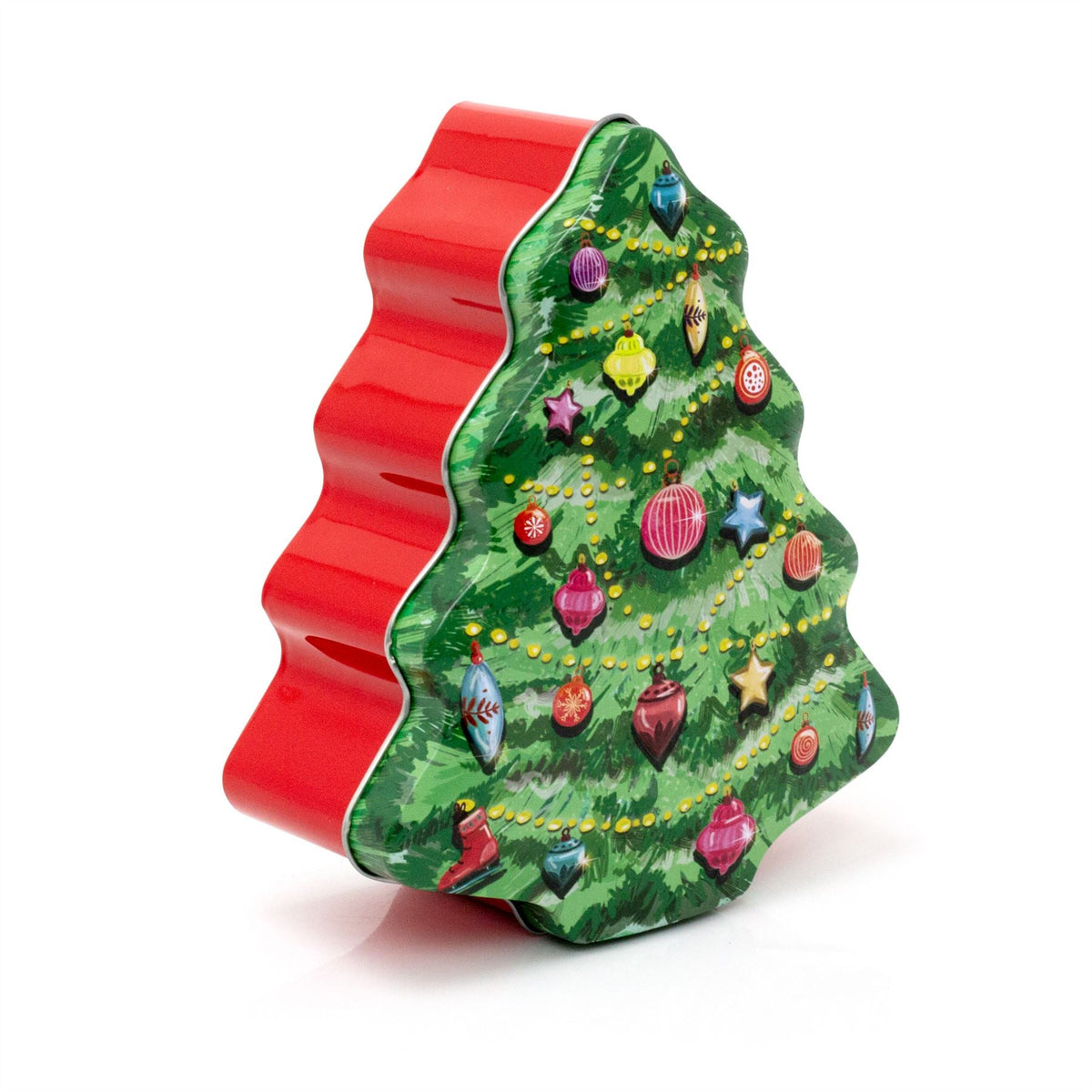 Charming Christmas Storage Tin With Festive Designs for Sweets Treats Surprises - Tree Tin - Tophatter Daily Deals