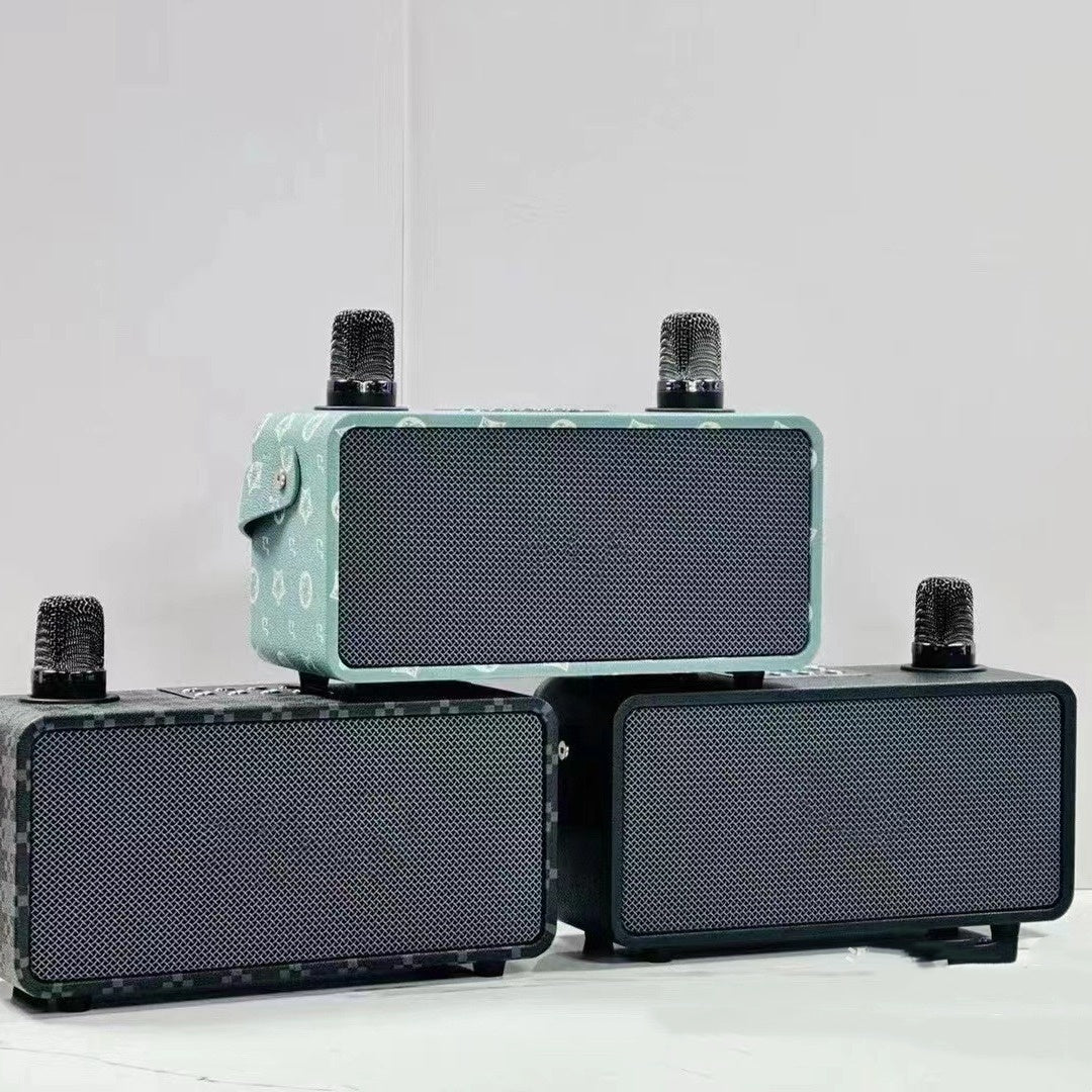 Bluetooth Speaker High-power Wireless Household Outdoor Portable Microphone Integrated Karaoke 0 - Tophatter Daily Deals