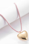 Heart Pendant Rope Necklace Necklaces - Tophatter Daily Deals