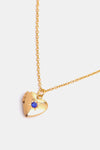 Zircon Heart Shape 14K Gold-Plated Pendant Necklace Necklaces - Tophatter Daily Deals