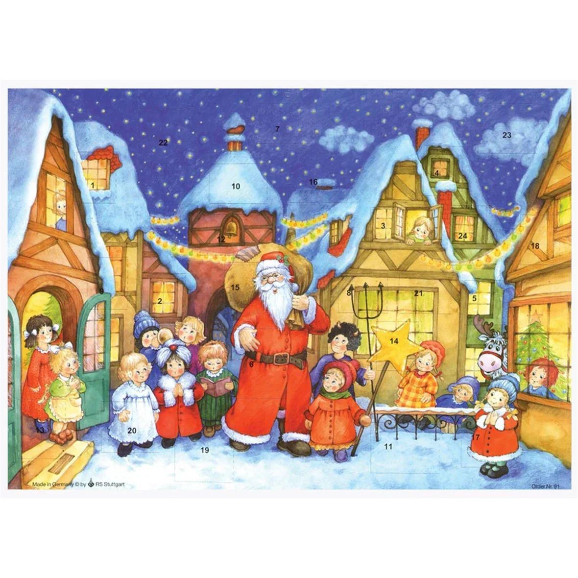Santa Claus is Coming to Town Christmas Advent Calendar | Santa Advent Calendar Advent Calendar - Tophatter Daily Deals