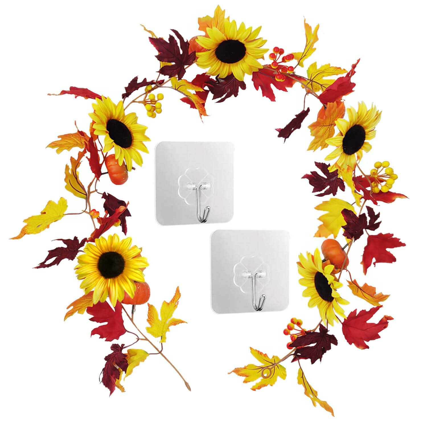 5.6ft Artificial Maple Leaf Garland Hanging Plant Vine Furniture & Decor - Tophatter Daily Deals