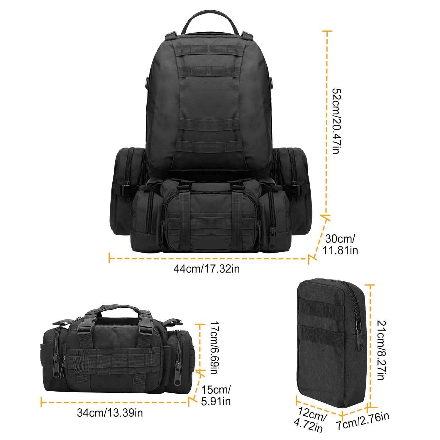 56L Military Tactical Backpack Tactical & Self Defense - Tophatter Daily Deals