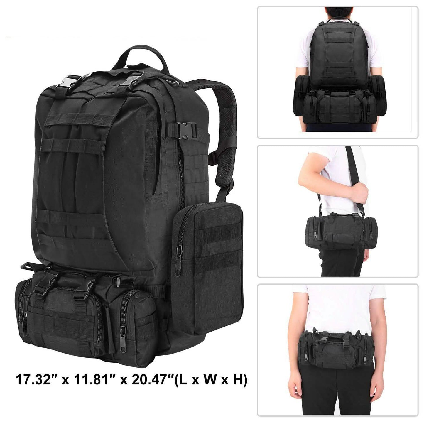 56L Military Tactical Backpack Tactical & Self Defense - Tophatter Daily Deals