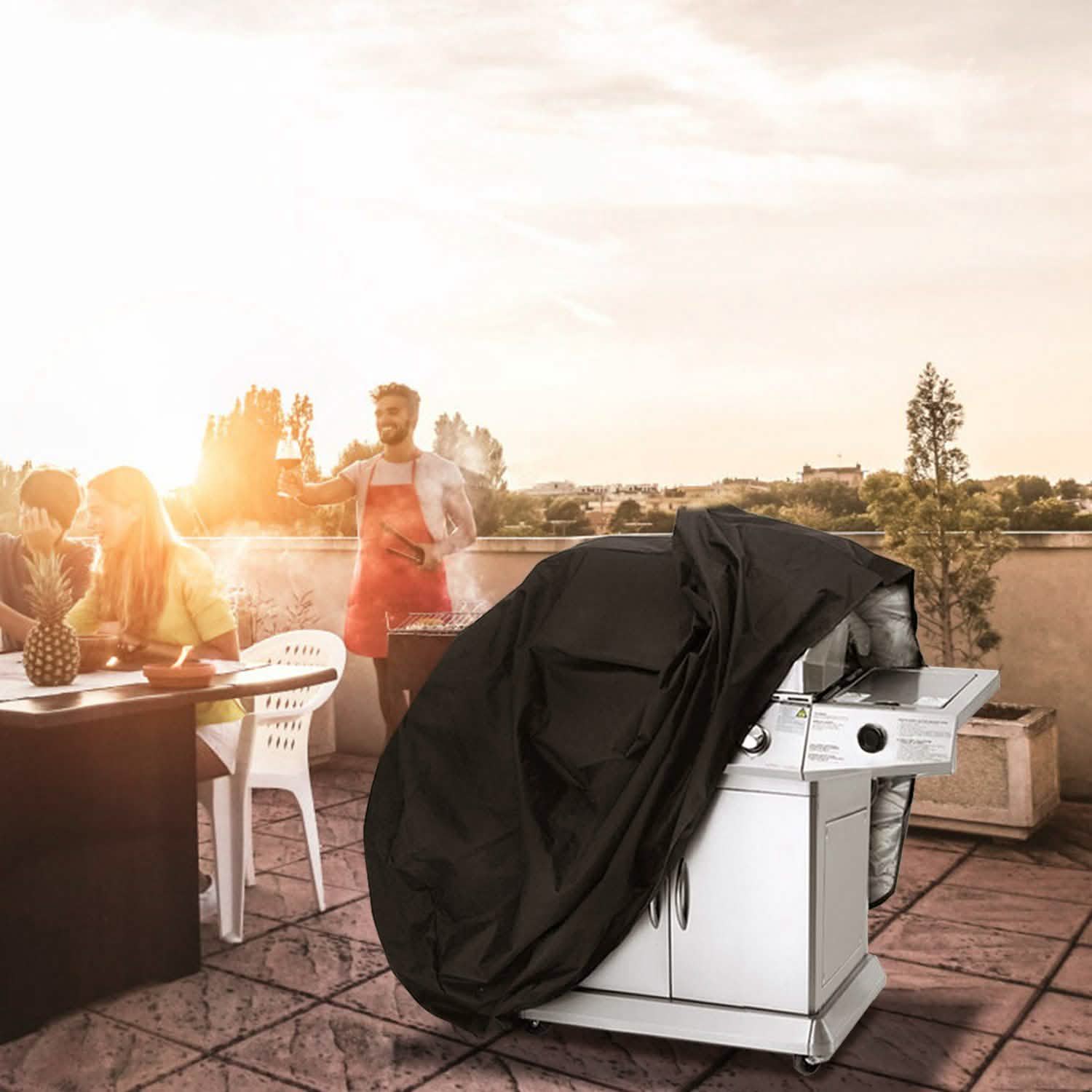 57-Inch Weather Resistant Barbecue Grill Cover Garden & Patio - Tophatter Daily Deals