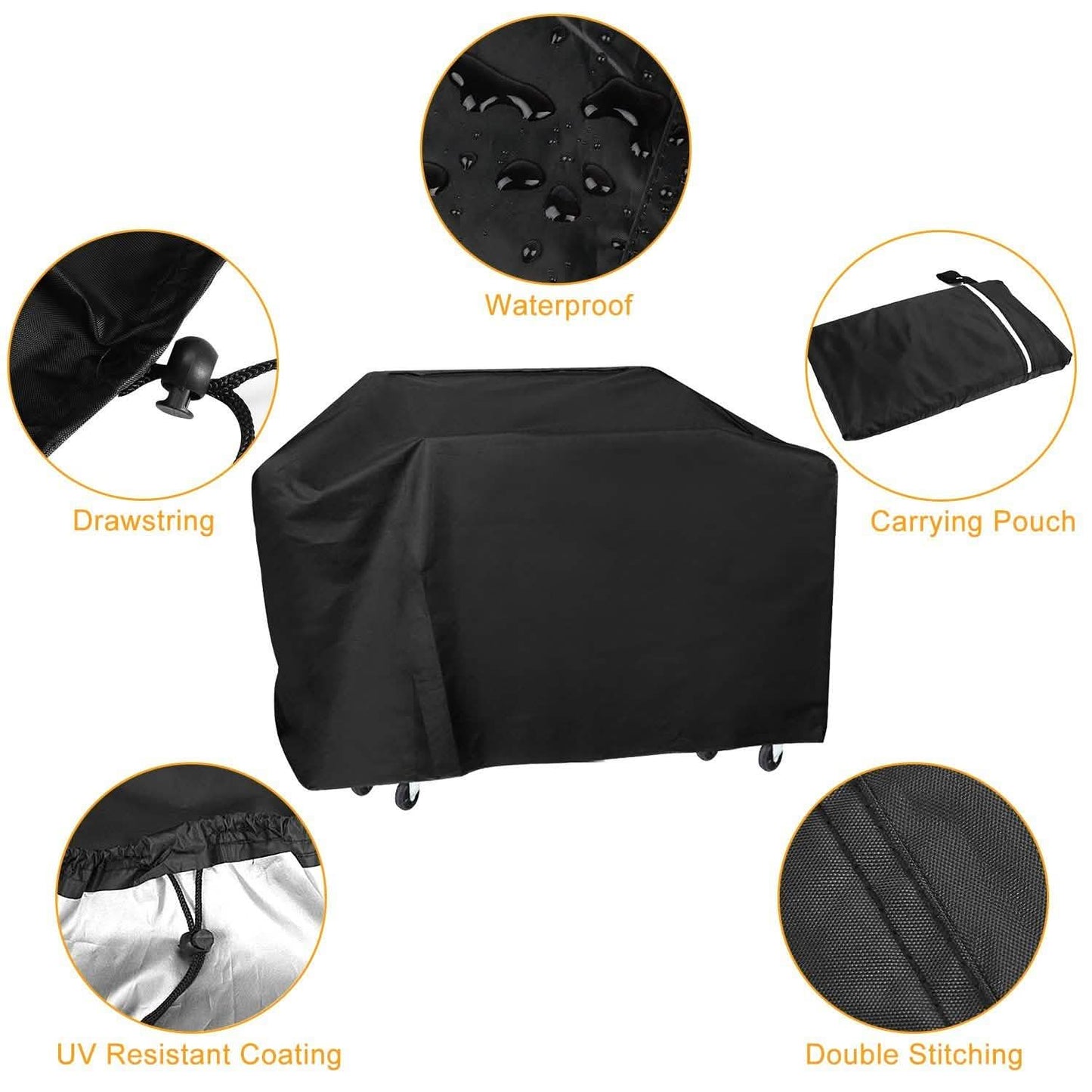 57-Inch Weather Resistant Barbecue Grill Cover Garden & Patio - Tophatter Daily Deals