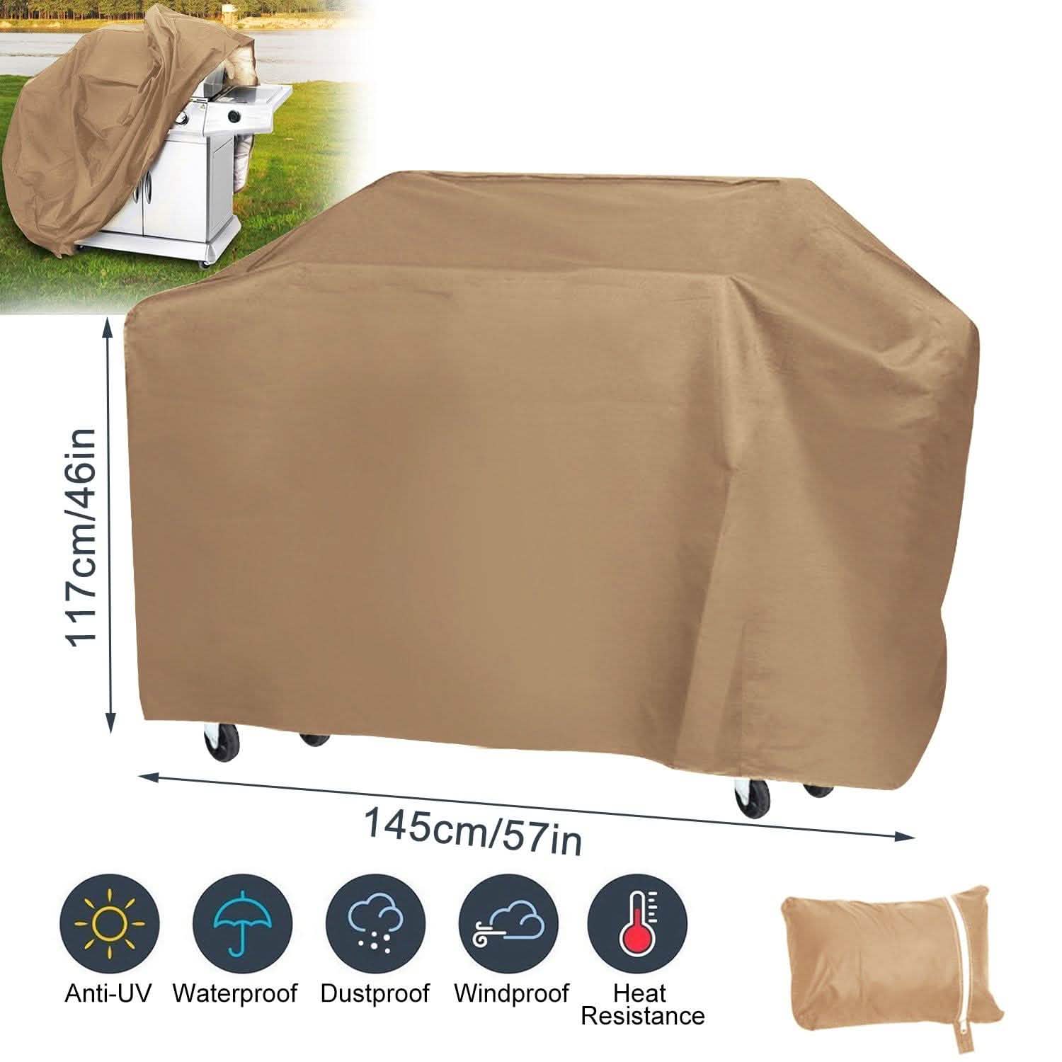 57-Inch Weather Resistant Barbecue Grill Cover Garden & Patio - Tophatter Daily Deals