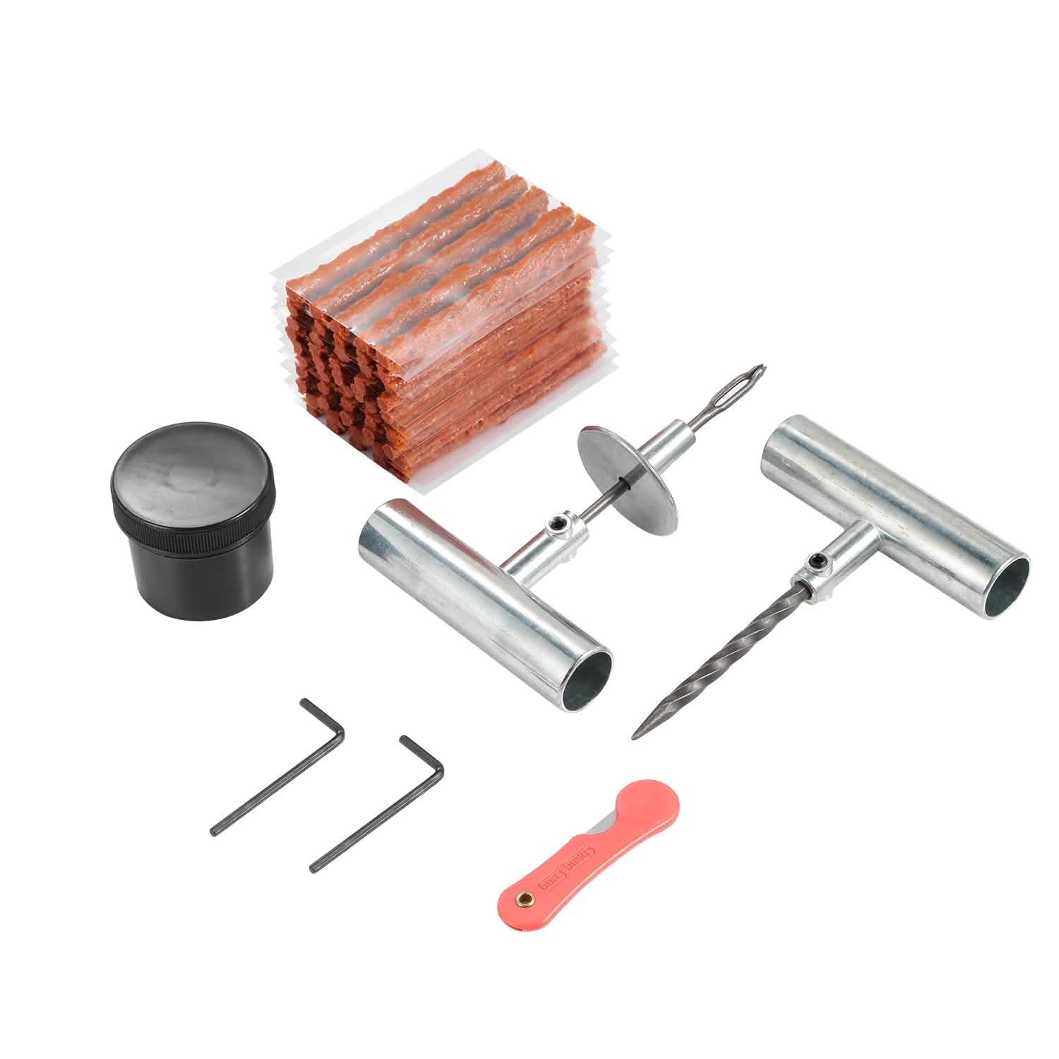 57-Piece: Universal Tire Repair Kit Automotive - Tophatter Daily Deals