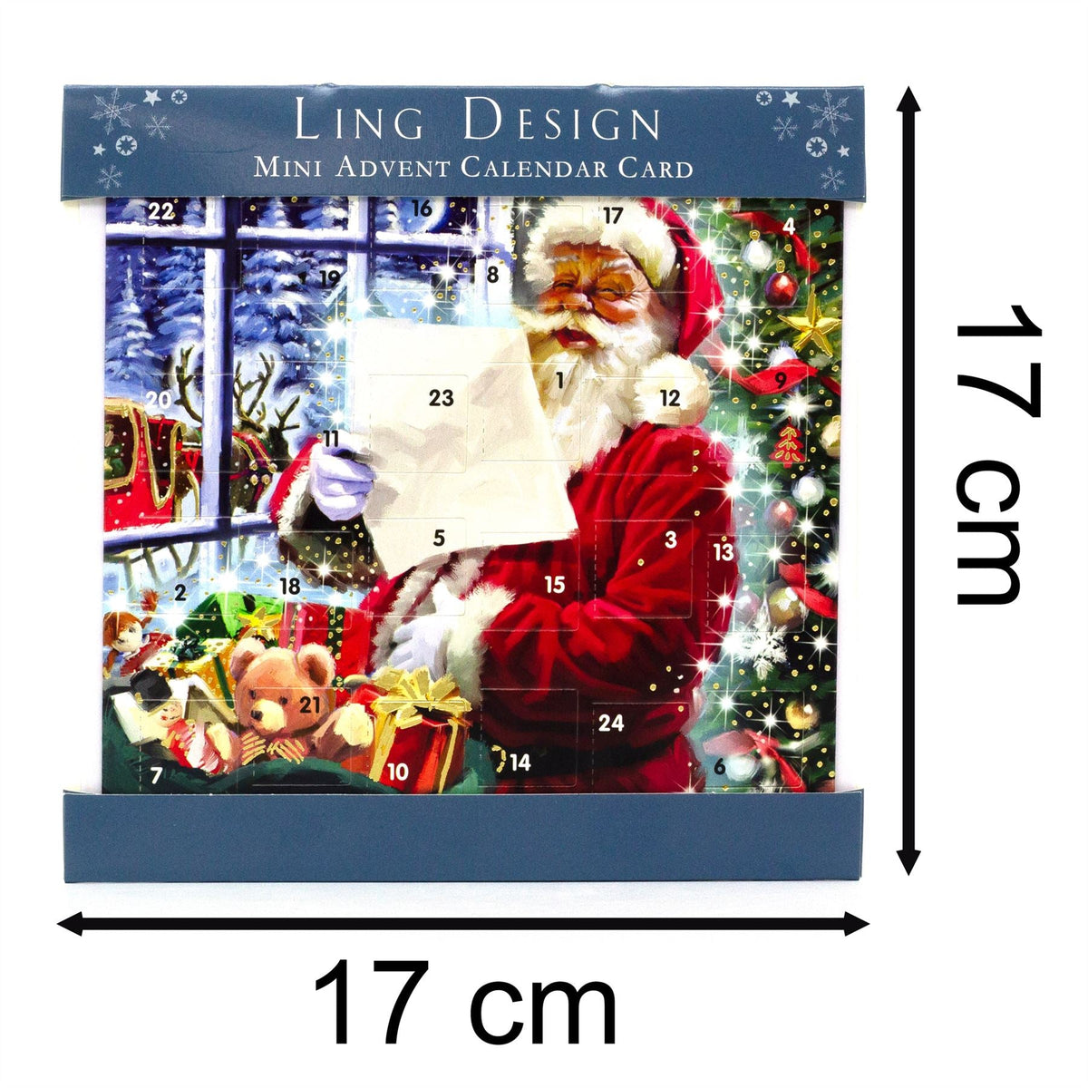 Santa's List - Christmas Advent Calendar | Advent Greetings Card & Envelope Advent Calendar - Tophatter Daily Deals