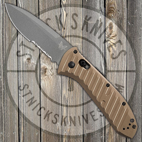 Benchmade Auto Presidio II - Automatic - CPM-M4 - Combo Edge - 5700SGY-1 Automatic Knives - Tophatter Daily Deals
