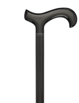 Triple Wound Carbon Fiber Derby Cane - Super Lightweight Superlite Carbon Fiber Walking Canes - Tophatter Daily Deals