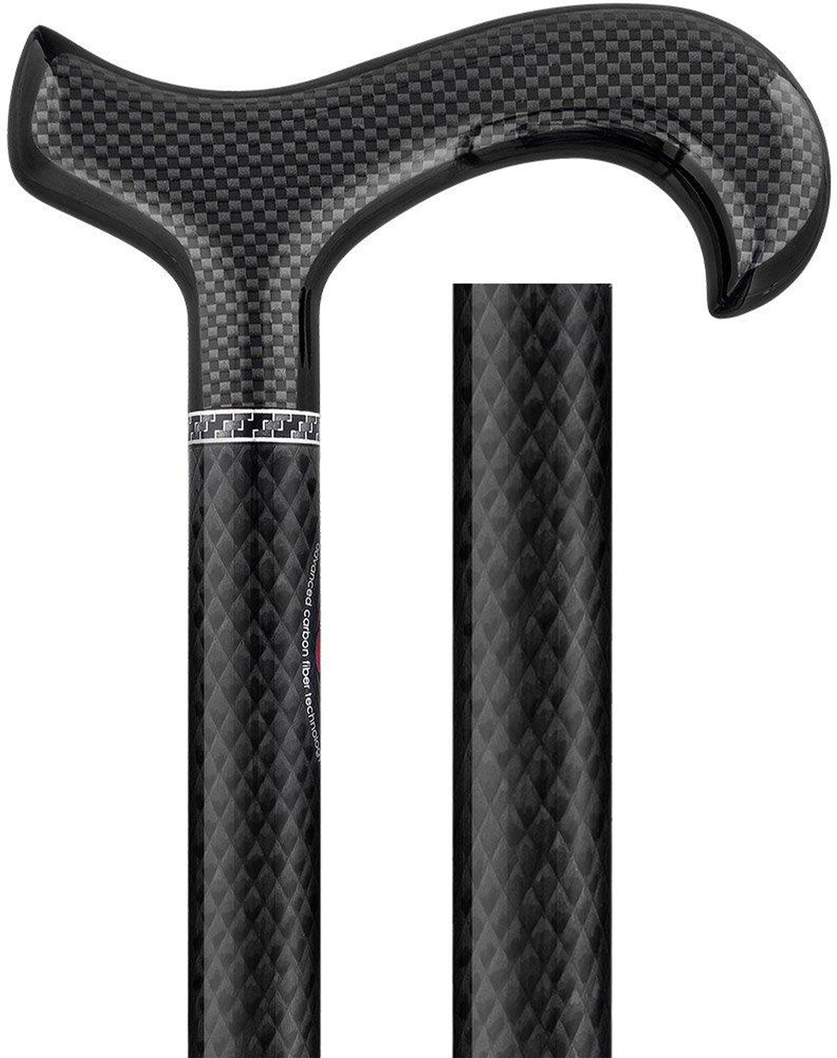 Triple Wound Carbon Fiber Derby Cane - Super Lightweight Superlite Carbon Fiber Walking Canes - Tophatter Daily Deals