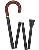Folding Cane: Solid wood Crook Handle & aluminum shaft Folding Canes - Tophatter Daily Deals