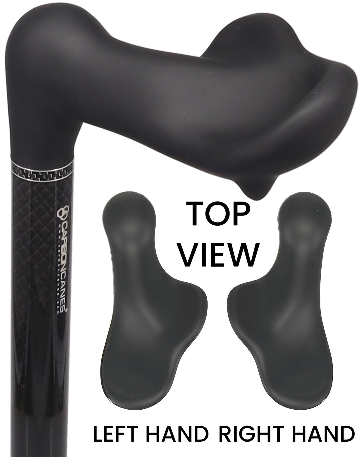 Lightweight & Adjustable: High-Tech Carbon Fiber Palm Grip Cane Left Palm Hand Grip Canes - Tophatter Daily Deals