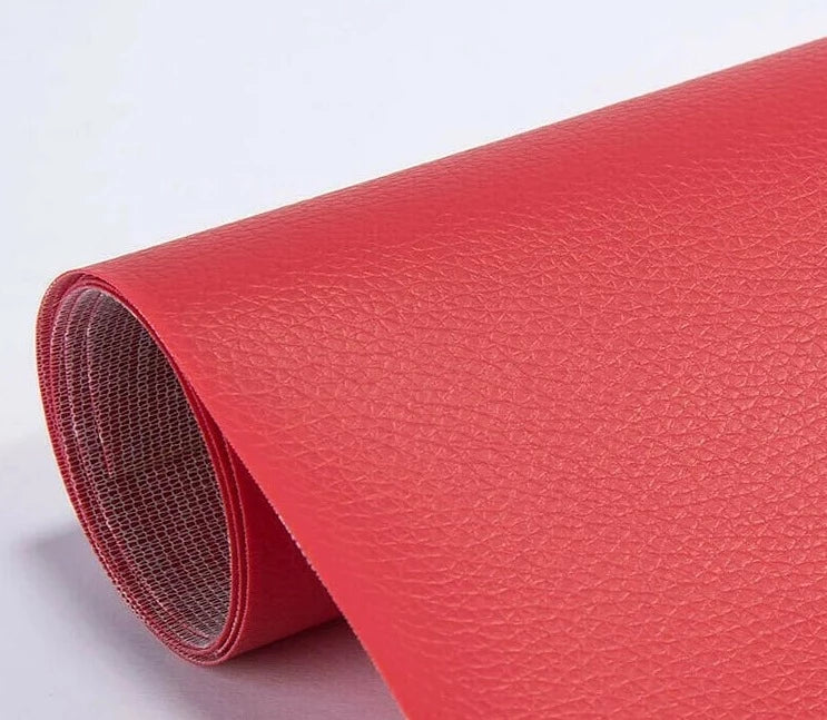 Leather Repair Patch Self Adhesive Cuttable Sofa Fix Red 8*55in(20*138cm) - Tophatter Daily Deals