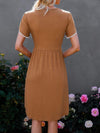 Round Neck Petal Sleeve Dress Casual Dresses - Tophatter Daily Deals