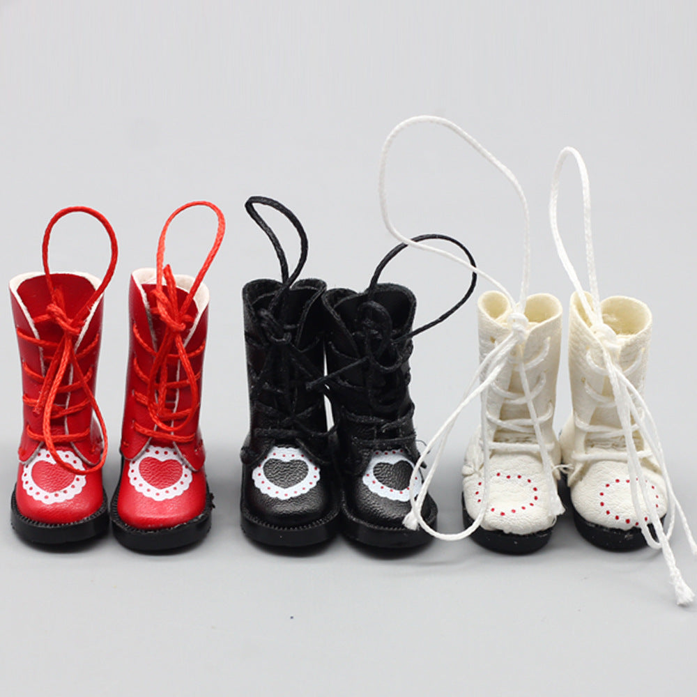 BJD Doll Boots Strap Printing Heart-shaped Doll Dress-up 41 Shoes 0 - Tophatter Daily Deals