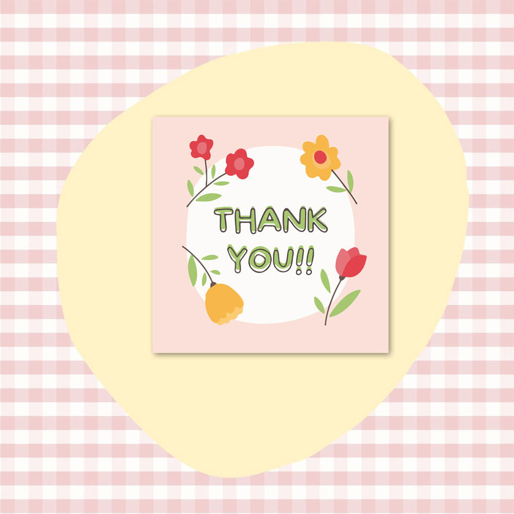 50 PcsPack Square Simple Thank-you Card Coated Paper Business Cards K110 Style 50 Pieces 0 - Tophatter Daily Deals