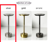 All Aluminum I-shaped Touch Table Lamp USB Charging Touch Three Colors Knurled Table Lamp Silver 0 - Tophatter Daily Deals