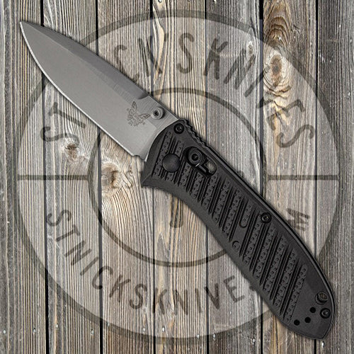 Benchmade Mini Presidio II - AXIS Lock - Plain Edge - Satin - CF Elite - 575-1 Knives - Tophatter Daily Deals