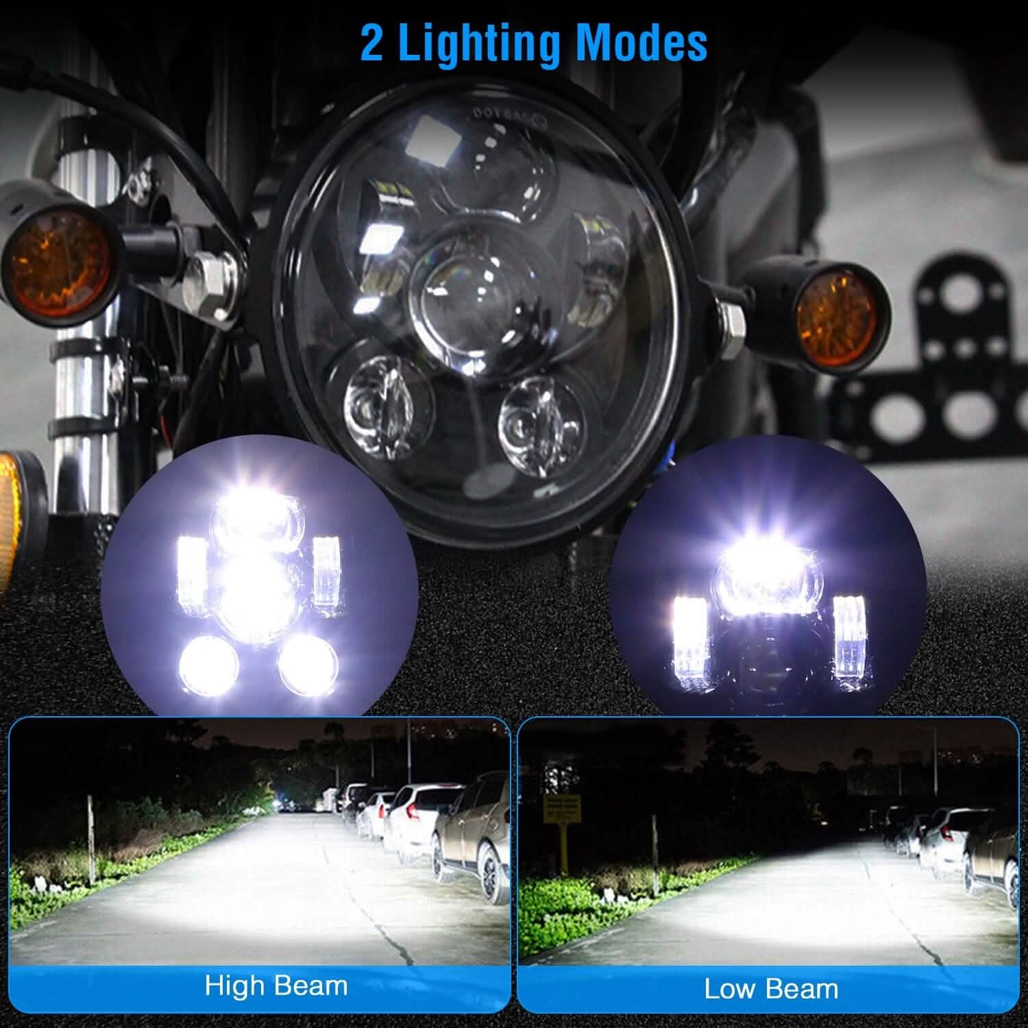 5.75-Inch LED Motorcycle Headlight Automotive - Tophatter Daily Deals