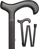 Premium Carbon Fiber Cane, Triple Wound, Adjustable & Foldable Superlite Carbon Fiber Walking Canes - Tophatter Daily Deals