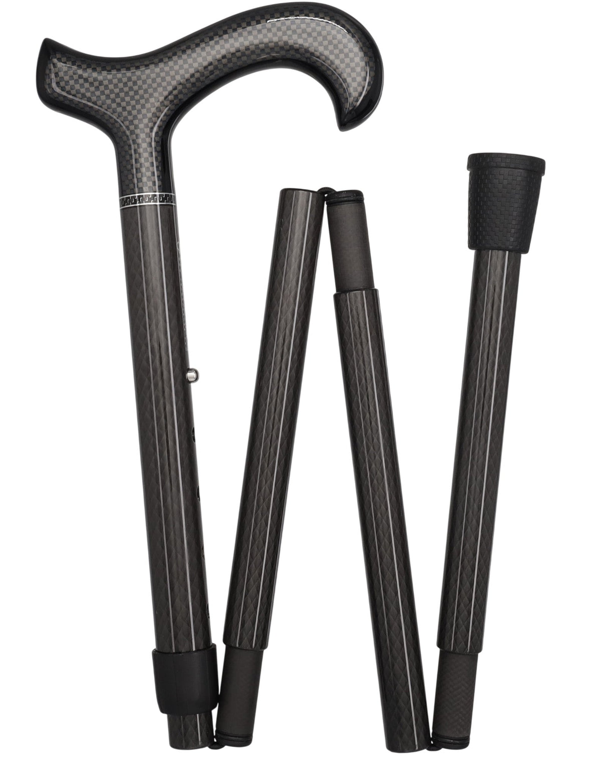 Premium Carbon Fiber Cane, Triple Wound, Adjustable & Foldable Superlite Carbon Fiber Walking Canes - Tophatter Daily Deals