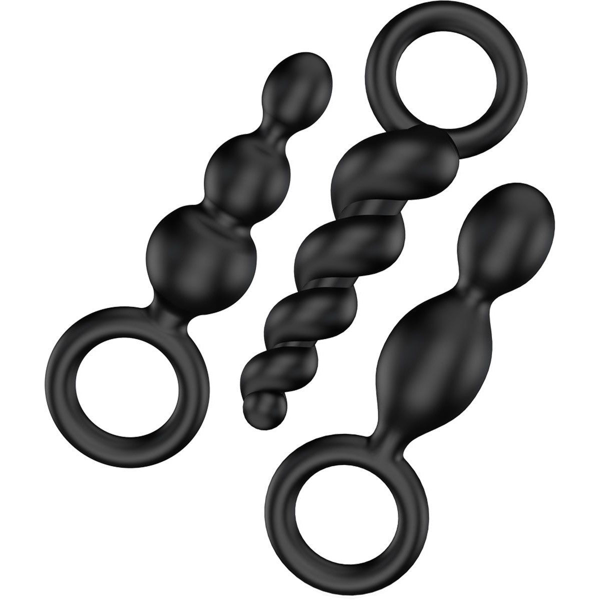 Satisfyer Plugs 3 Piece Pack in Black Anal Sex Toys - Tophatter Daily Deals