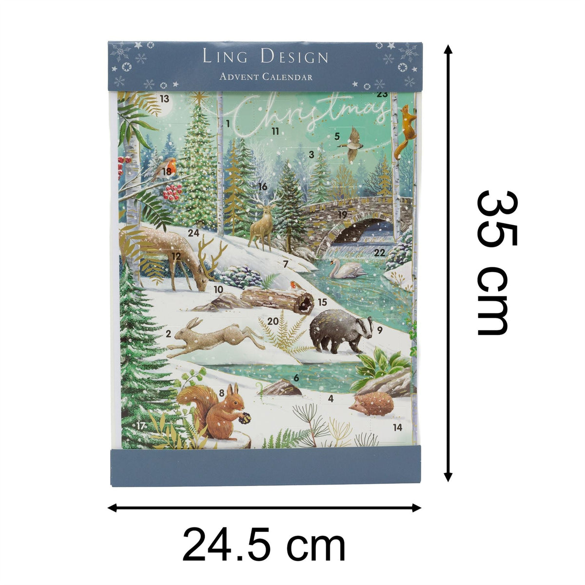 Festive Christmas Advent Calendar | Winter Flora & Fauna Advent Calendar Advent Calendar - Tophatter Daily Deals
