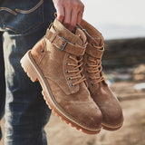 Autumn Korean Style Trendy British Short Boots Men 0 - Tophatter Daily Deals