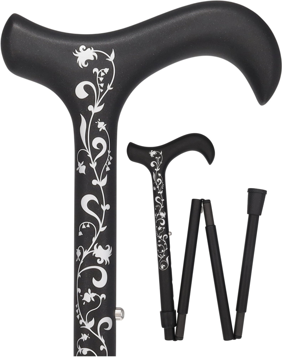 Lily of the Valley: Lightweight Folding Carbon Cane Superlite Carbon Fiber Walking Canes - Tophatter Daily Deals