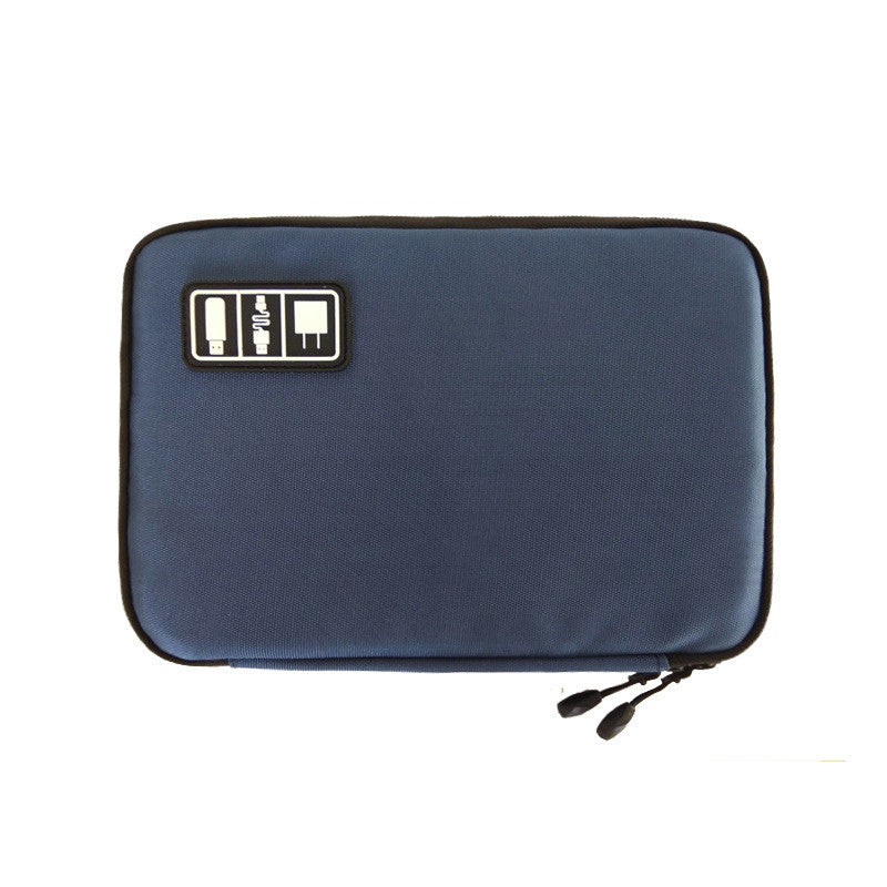 Cable Organizer Bag - Travel Tech Accessories Storage Case Navy blue Cable Management & Organizers - Tophatter Daily Deals