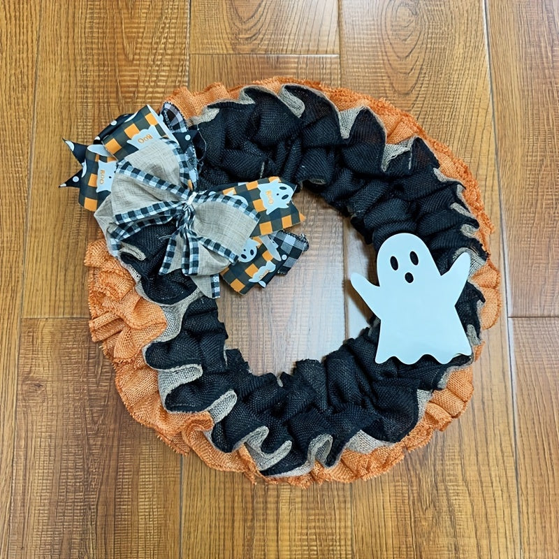Halloween Wreath with Ribbons Bells and Bow Halloween - Tophatter Daily Deals