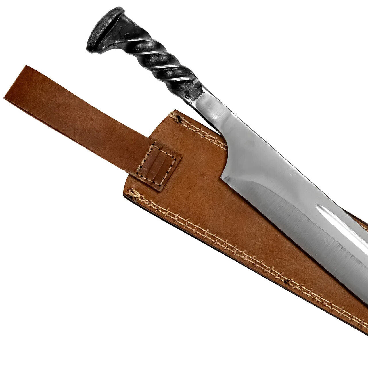 End of the Line High Carbon Steel Forged Locomotive Railroad Spike Sword Swords - Tophatter Daily Deals