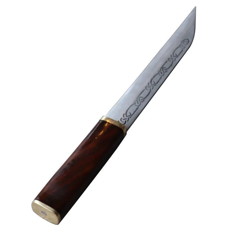 Viking Seax Dagger with Brass Accents Daggers - Tophatter Daily Deals