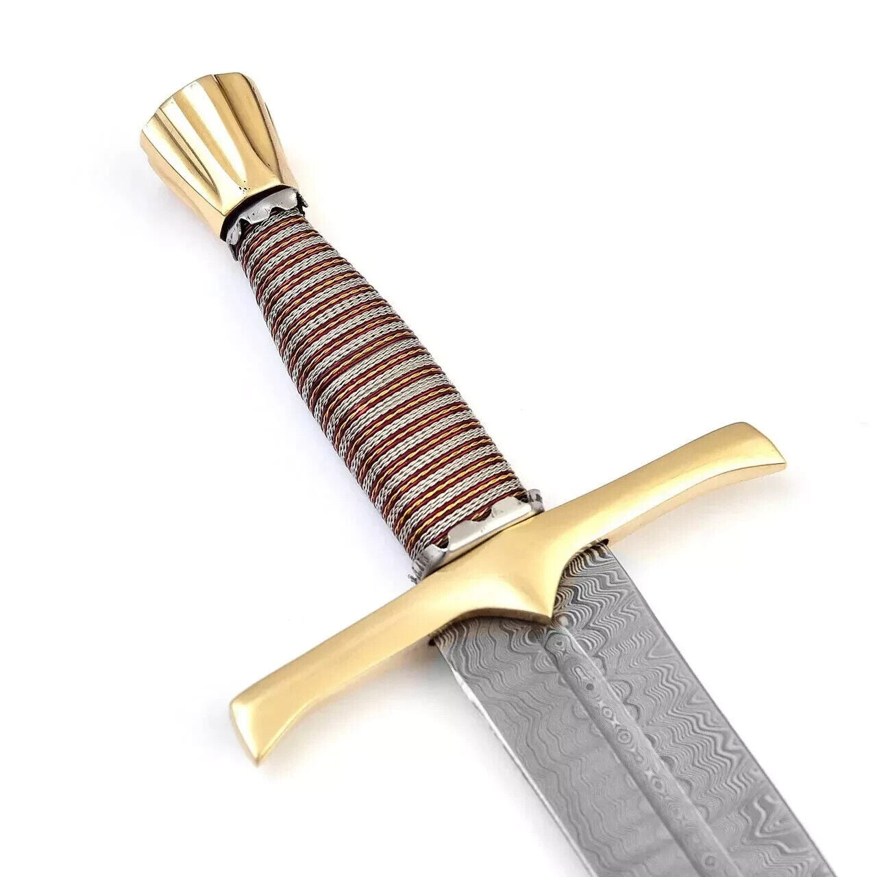 Lay Waste Damascus Steel Medieval Short Sword Swords - Tophatter Daily Deals