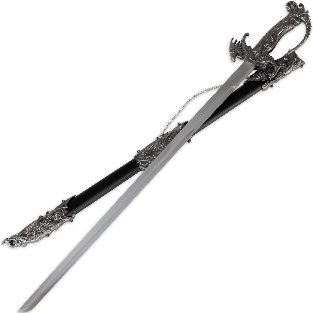 Ornate Dragon Handle Chinese Saber Sword Swords - Tophatter Daily Deals