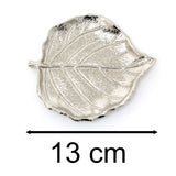 Silver Leaf Trinket Dish | Silver Aluminium Embossed Leaf Shaped Trinket Tray Trinket Dish - Tophatter Daily Deals