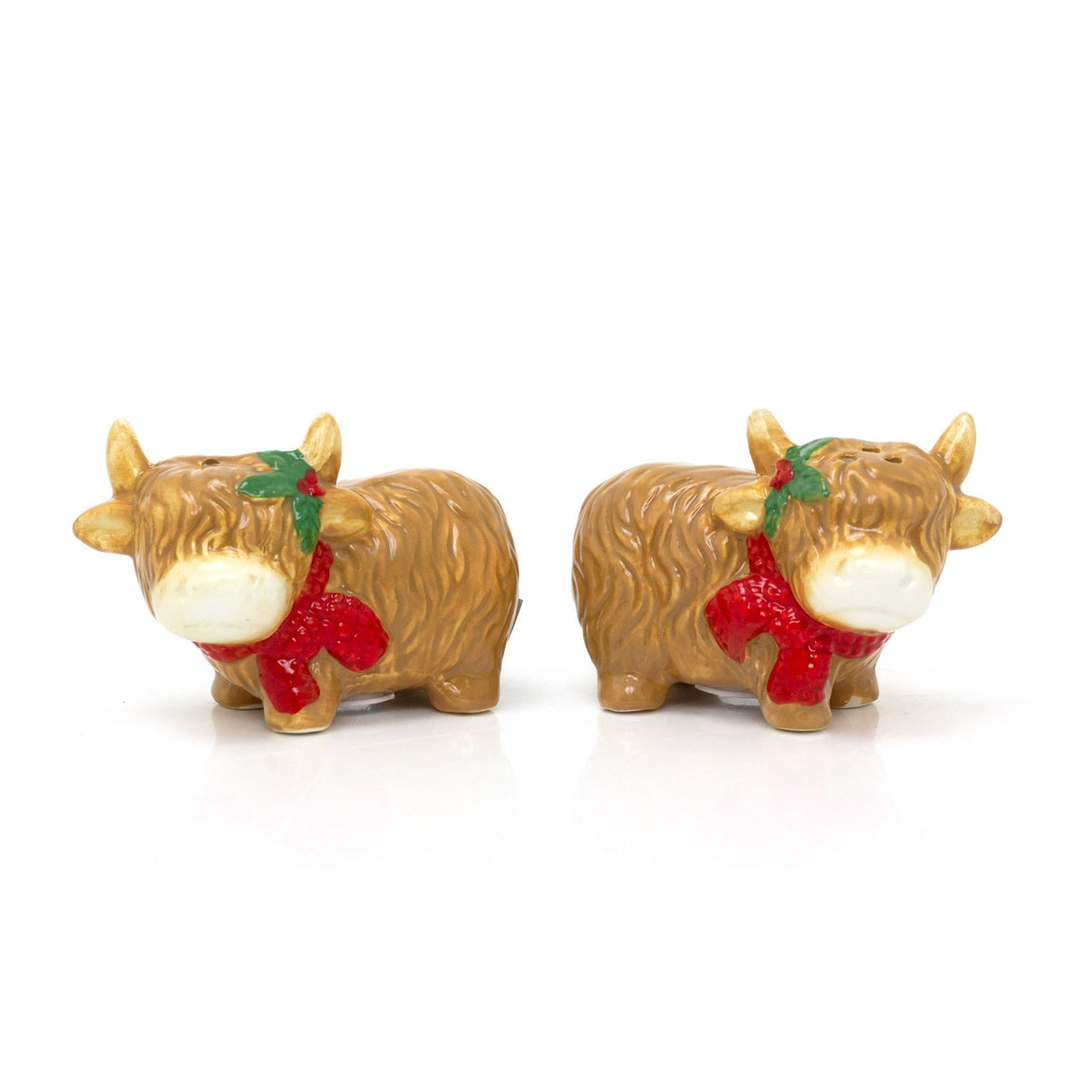 Novelty Christmas Salt & Pepper Shakers | Highland Cow Salt & Pepper Pots Salt and Pepper Shakers - Tophatter Daily Deals