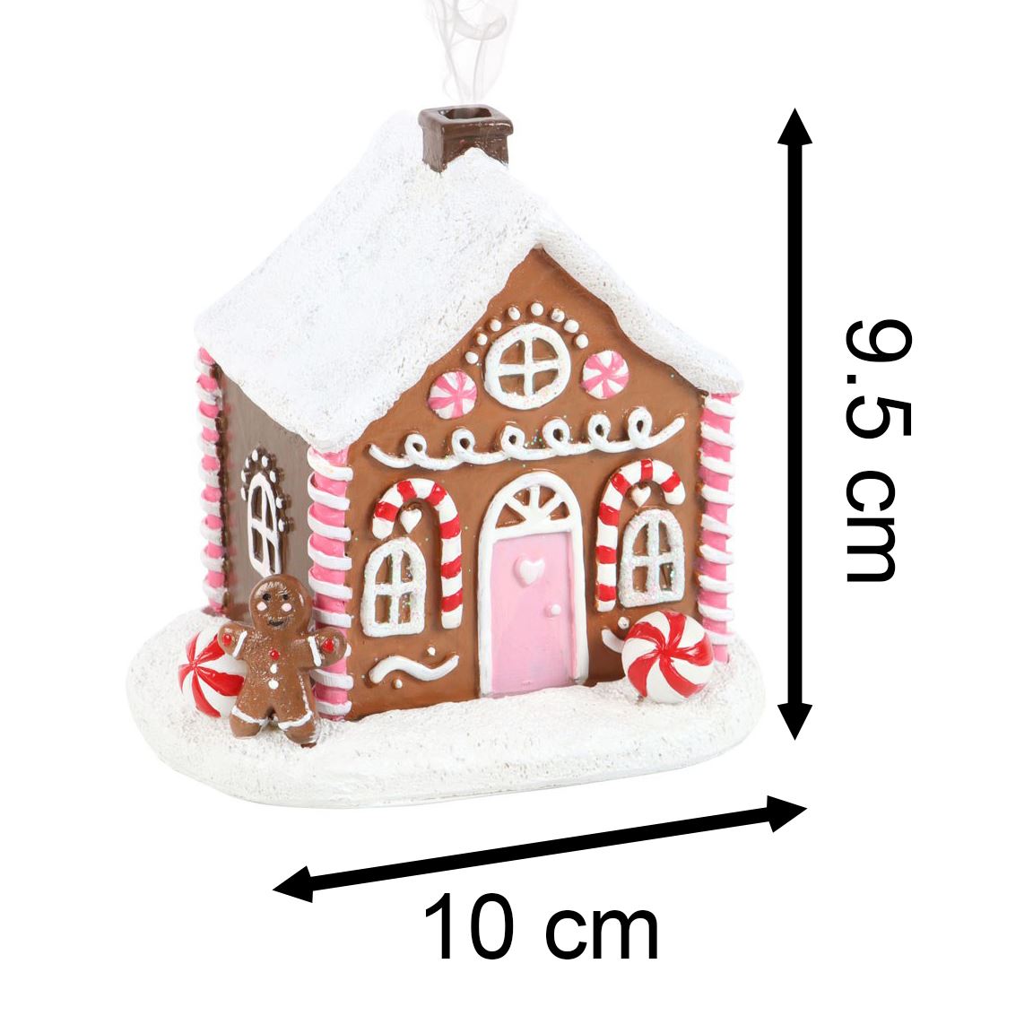 Pink Gingerbread House Incense Burner | Christmas Ornament with Cinnamon Cones Oil Burner - Tophatter Daily Deals