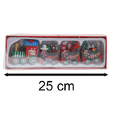Wooden Christmas Train Set | Mini Toy Train Ornament Festive Decoration - 20cm Train Set - Tophatter Daily Deals