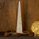 Large Traditional Countdown To Christmas Pyramid Advent Candle | Christmas White & Silver Advent Candle With Numbers | Advent Christmas Candle Festive Candle Advent Candle - Tophatter Daily Deals