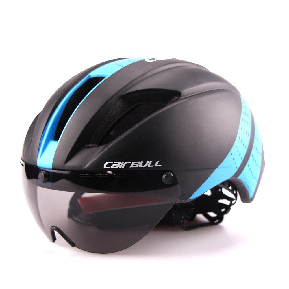 Bicycle Aero Helmet Cycling Helmet Road Mountain Integral Triathlon Bike Helmet Men Race Airo Time-Trial TT Bike Helmet Black and blue 0 - Tophatter Daily Deals