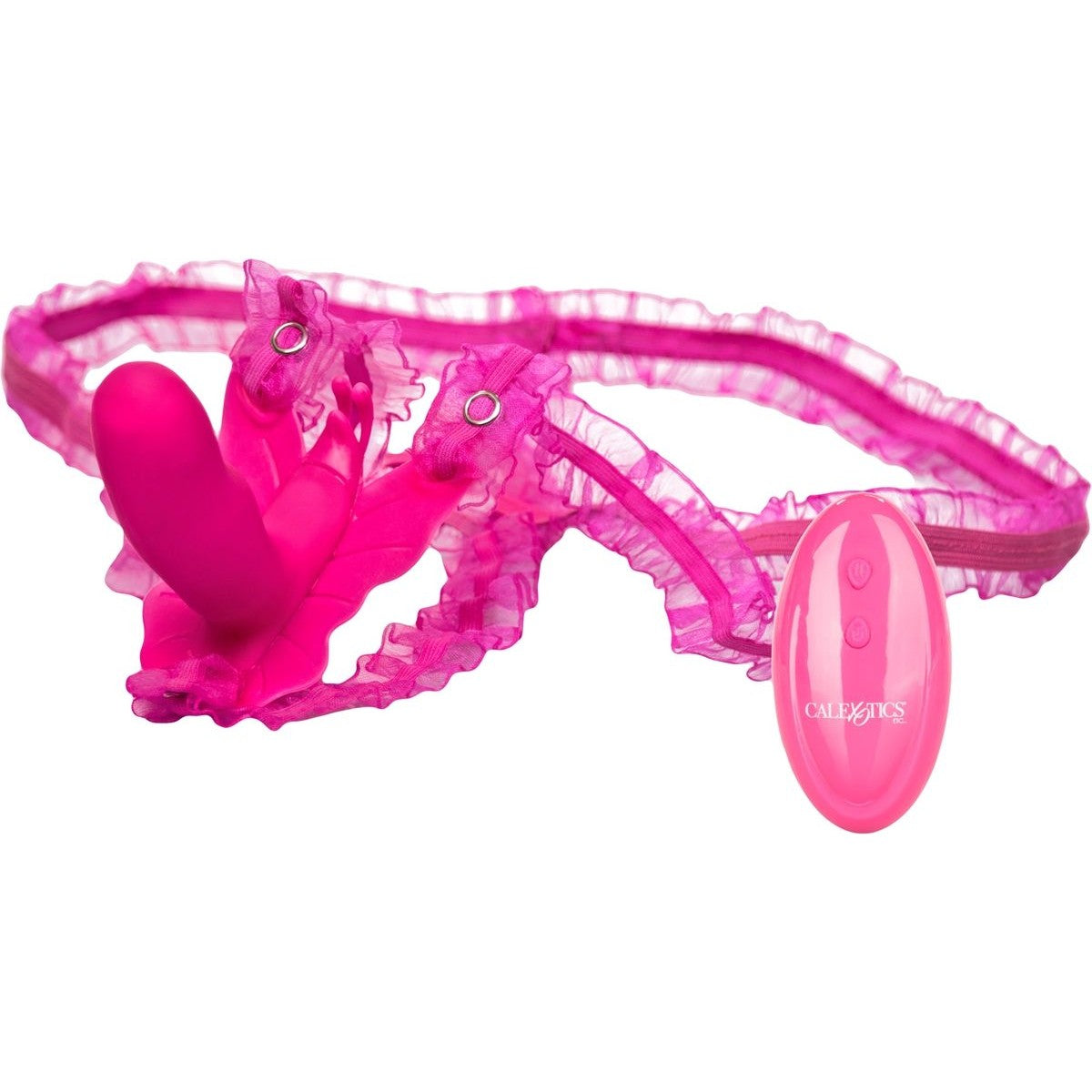 Venus Butterfly Silicone Remote Venus Penis in Pink Vibrating Strap-On Probe - Tophatter Daily Deals