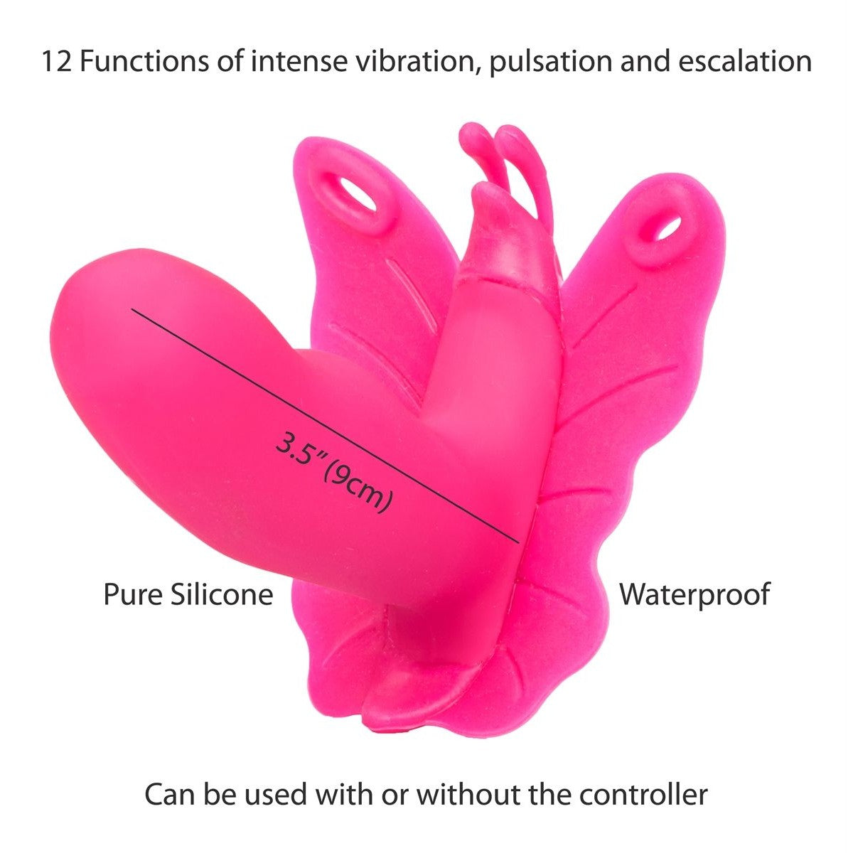 Venus Butterfly Silicone Remote Venus Penis in Pink Vibrating Strap-On Probe - Tophatter Daily Deals