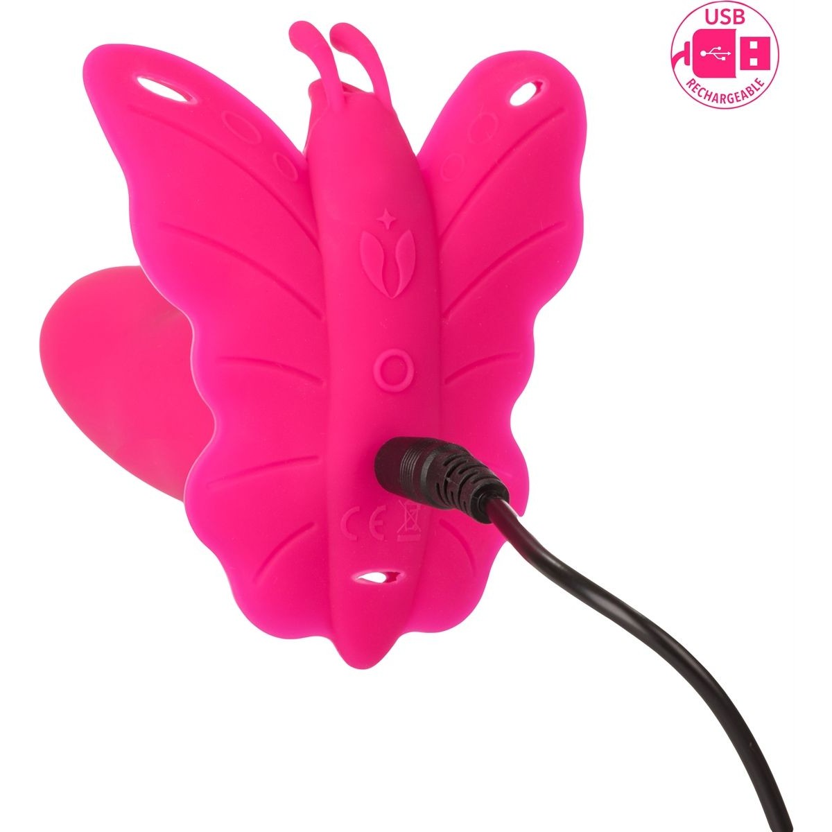 Venus Butterfly Silicone Remote Venus Penis in Pink Vibrating Strap-On Probe - Tophatter Daily Deals