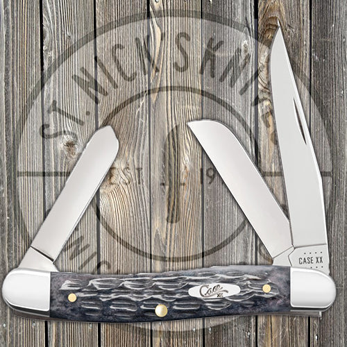 Case Medium Stockman - Pocket Worn Gray Bone - Crandall Jig - 58413 Traditional Knives - Tophatter Daily Deals
