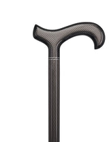 Extra Tall Black Carbon Fiber Derby Cane - Triple Wound Superlite Carbon Fiber Walking Canes - Tophatter Daily Deals