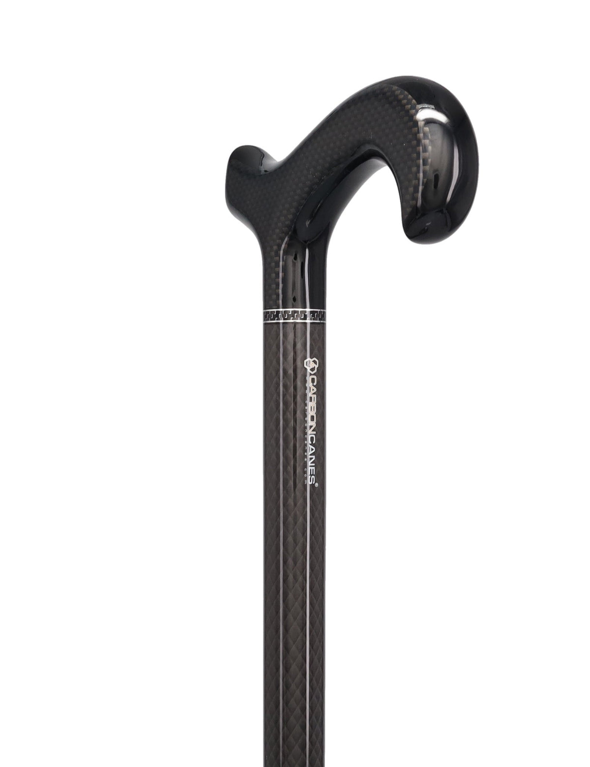 Extra Tall Black Carbon Fiber Derby Cane - Triple Wound Superlite Carbon Fiber Walking Canes - Tophatter Daily Deals